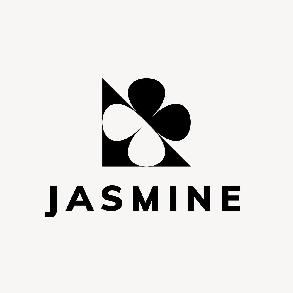 Jasmine leaf logo template, professional design vector