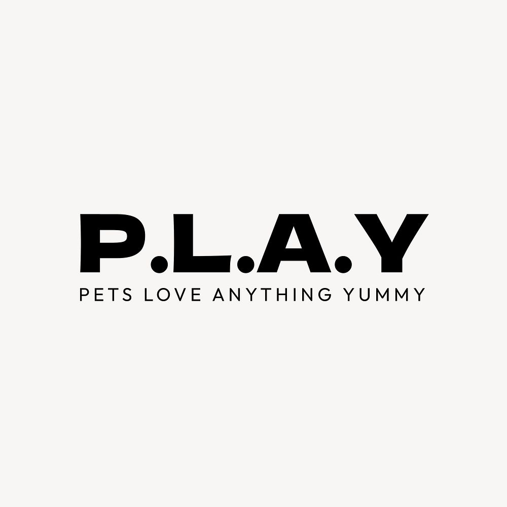 PLAY logo template, editable, professional design psd