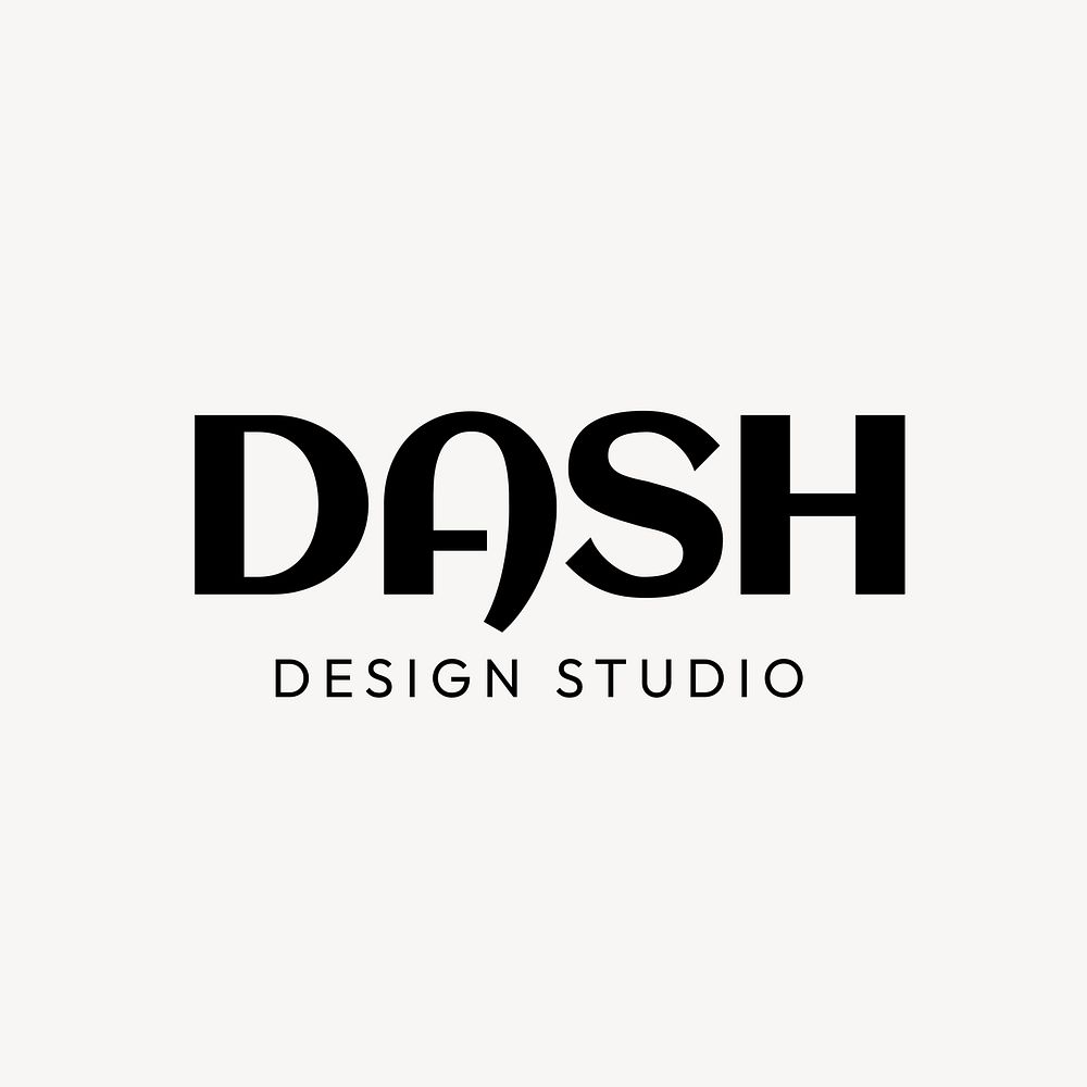 DASH, business logo template, editable design psd