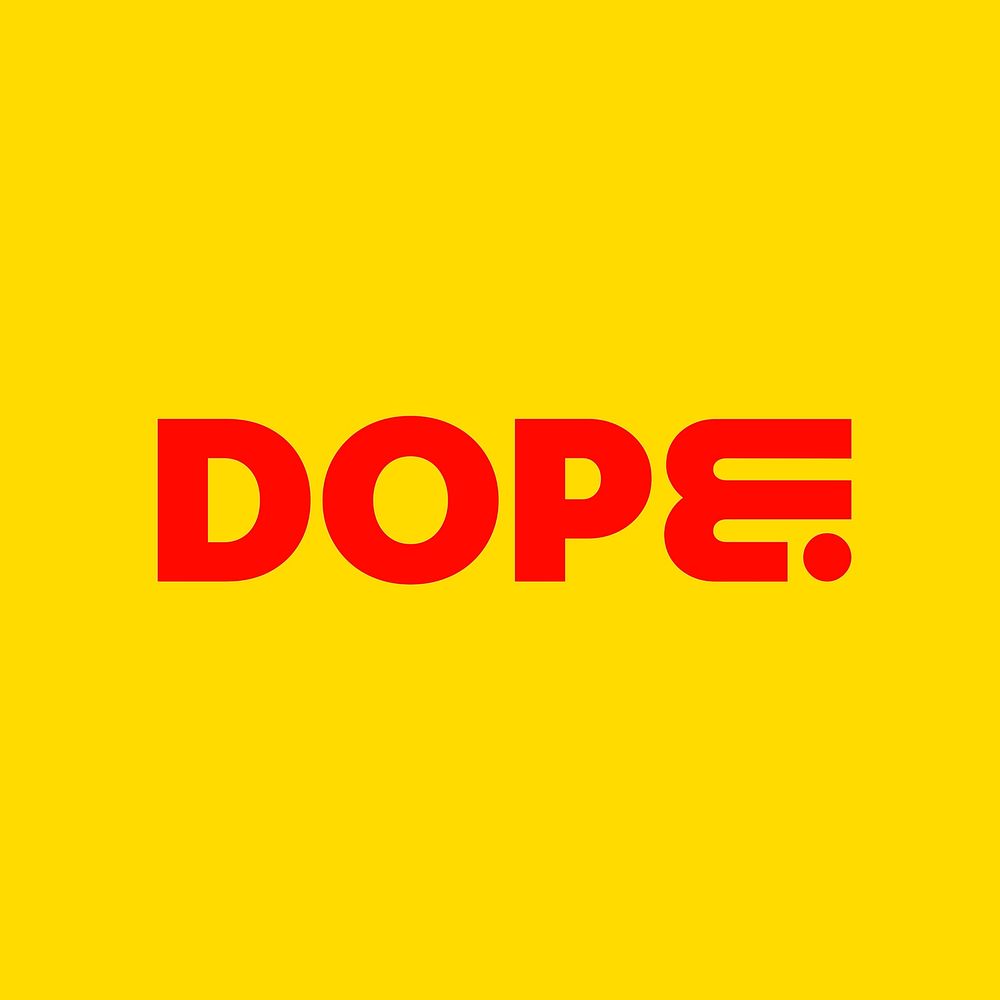 Dope, business logo template, professional design psd