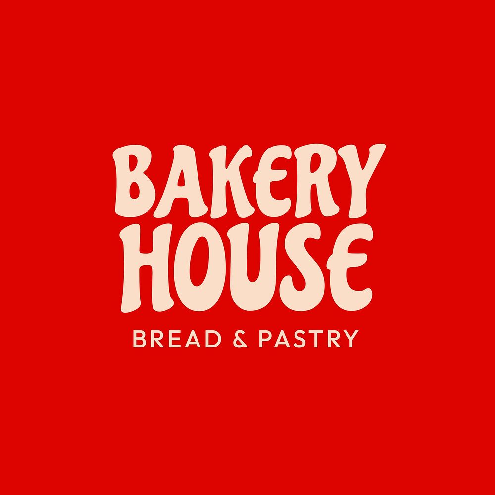 Bakery house logo template, cafe, restaurant business psd