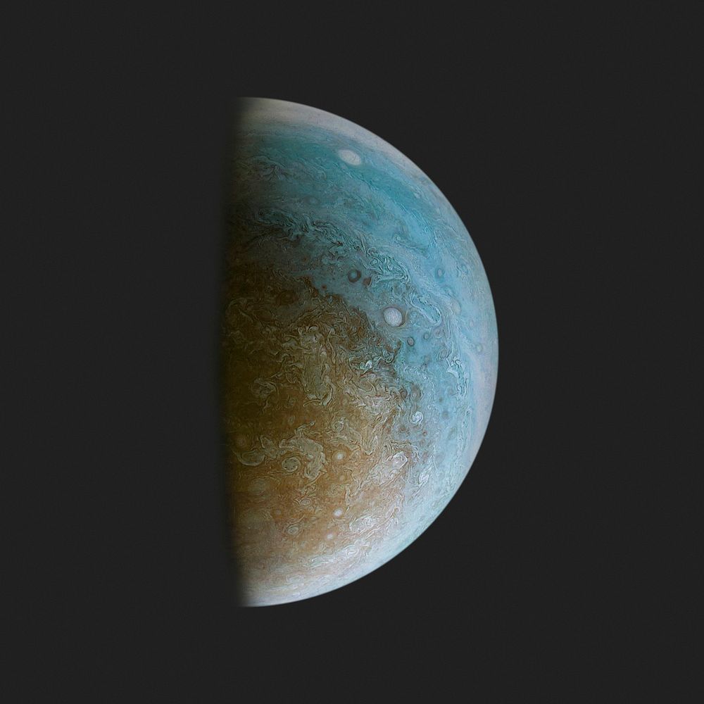 Half Jupiter collage element, planet surface psd