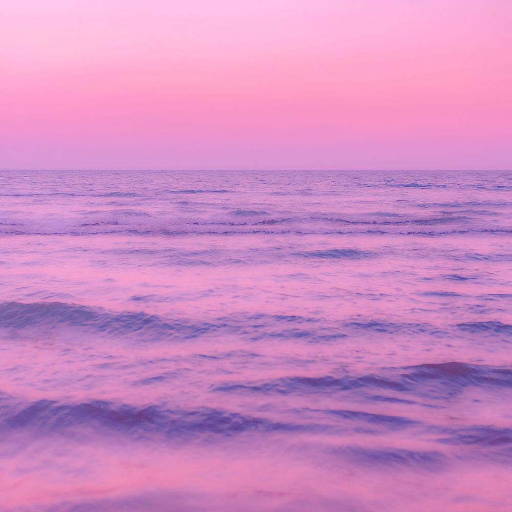 Pink dreamy beach background, nature aesthetic