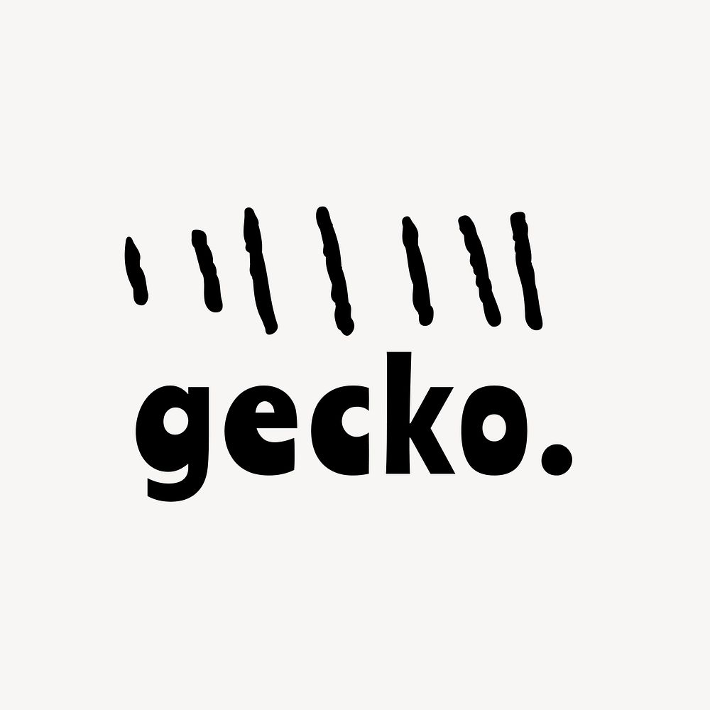Black gecko fashion logo template vector