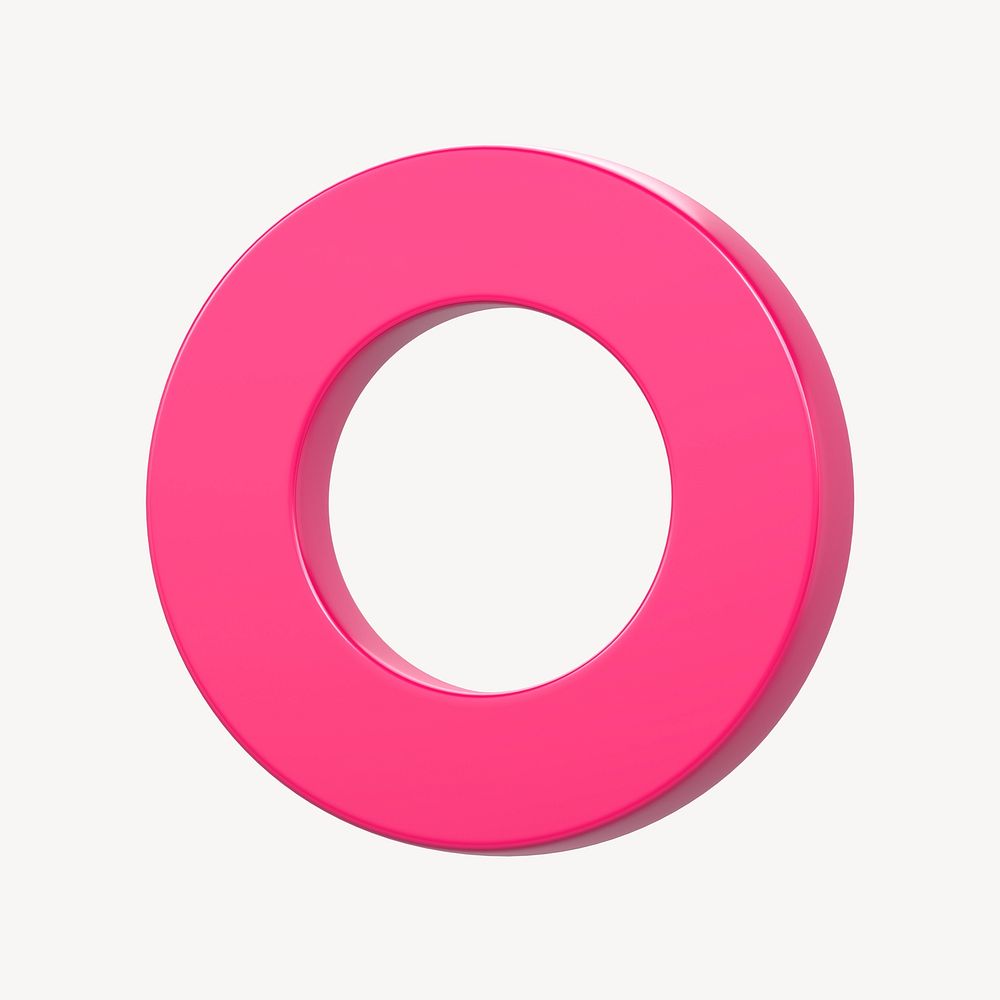 Pink circle, 3D rendering design