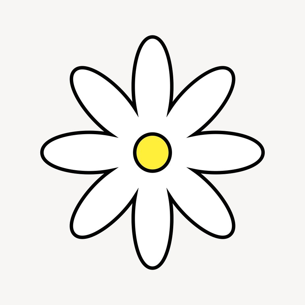 Cartoon daisy clip art, cute flower design