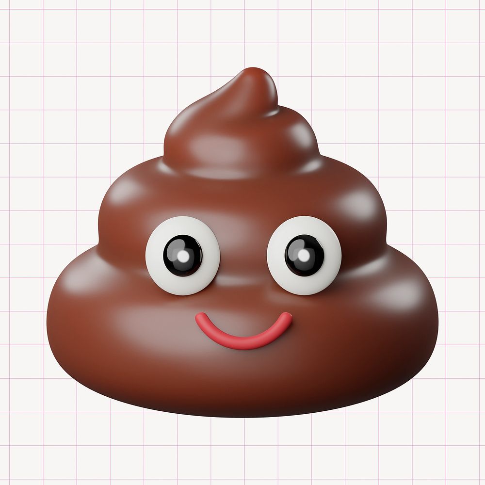 Smiling poop, 3D rendering design