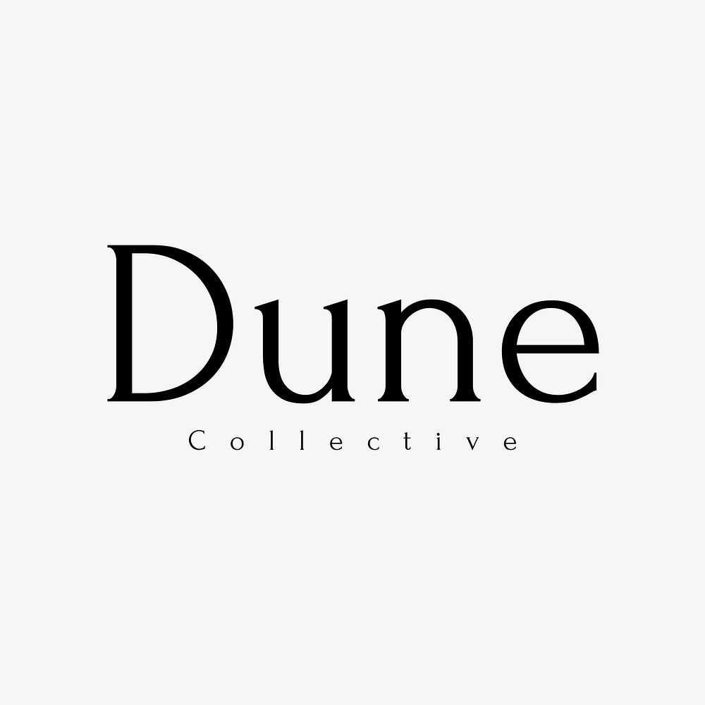 Dune collective logo template, professional business design psd