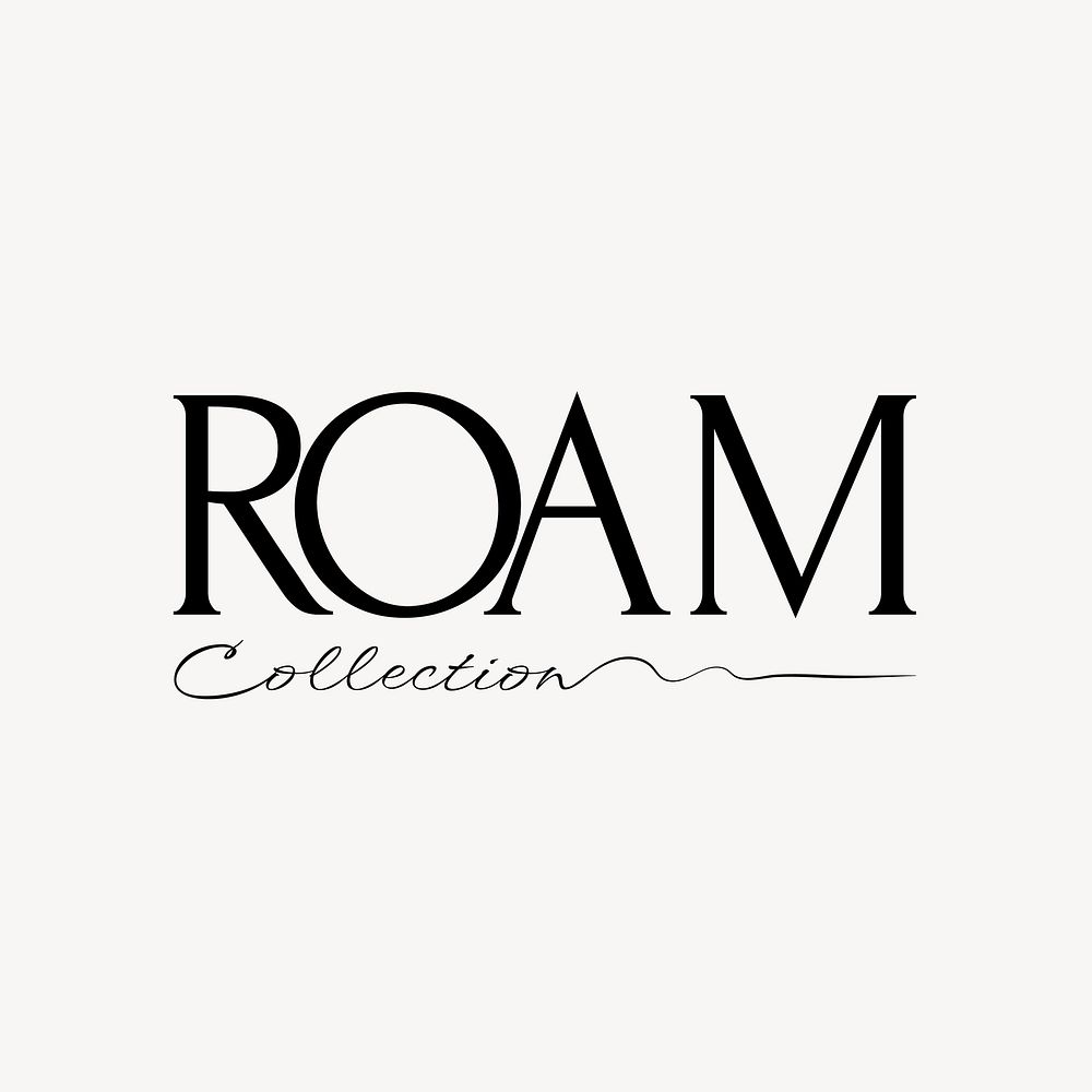 ROAM business logo editable template vector