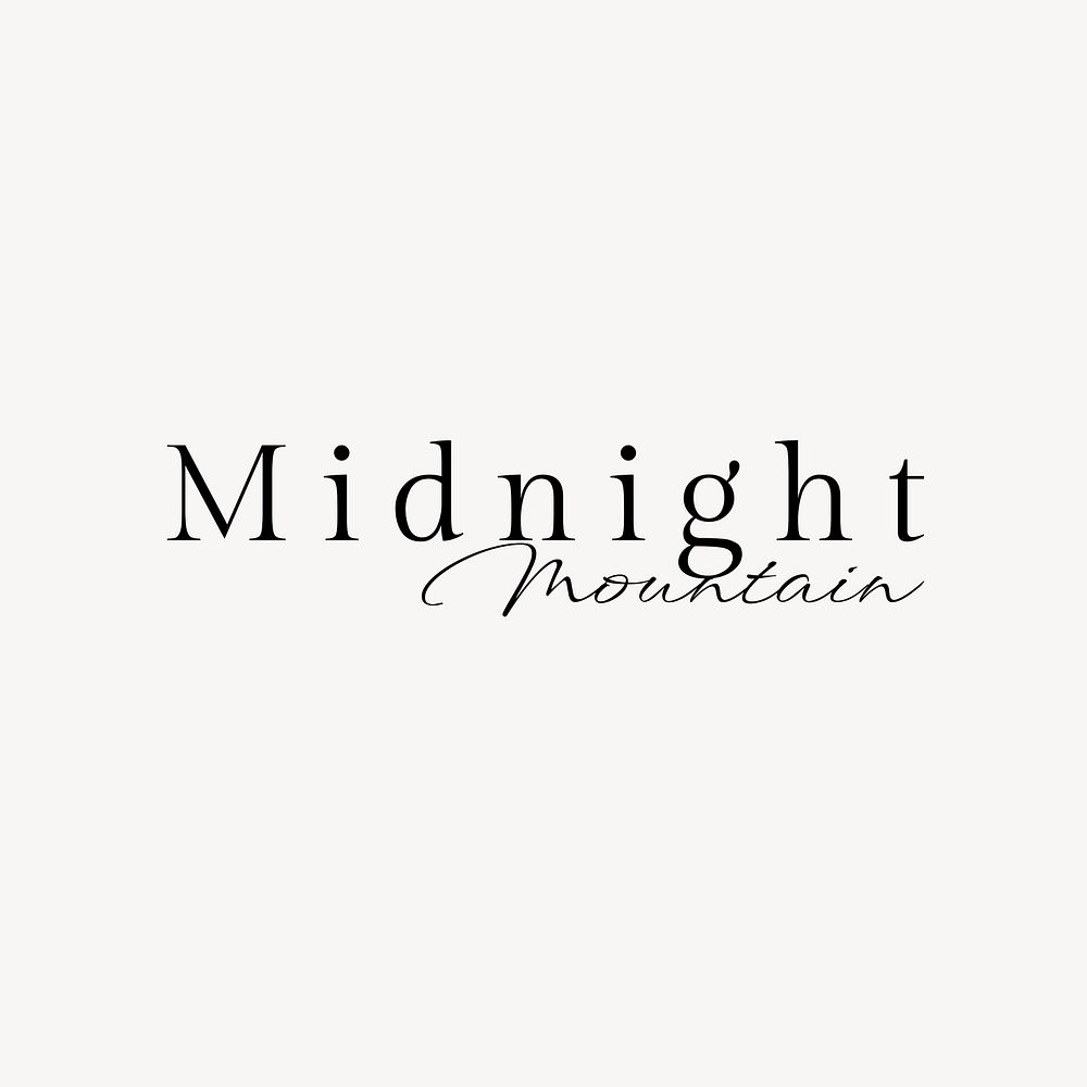 Minimal business logo editable template psd