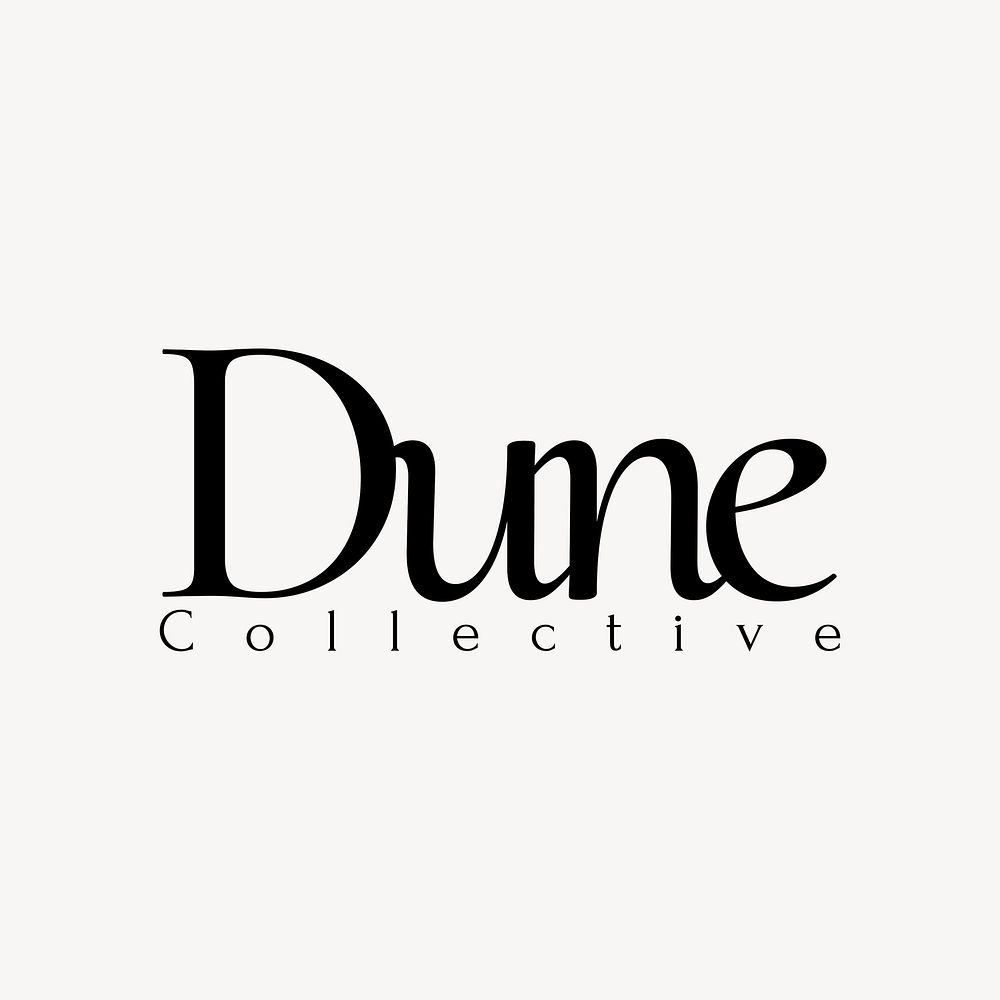 Dune collective logo template, professional business design psd