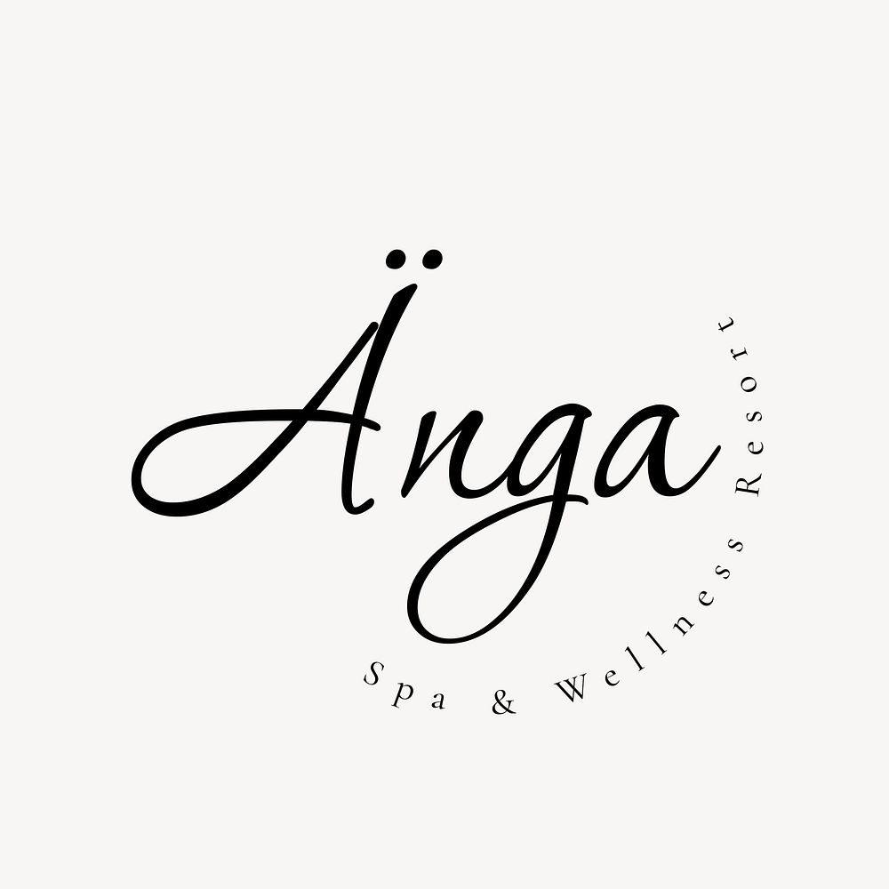 Cursive business logo template, minimal design psd