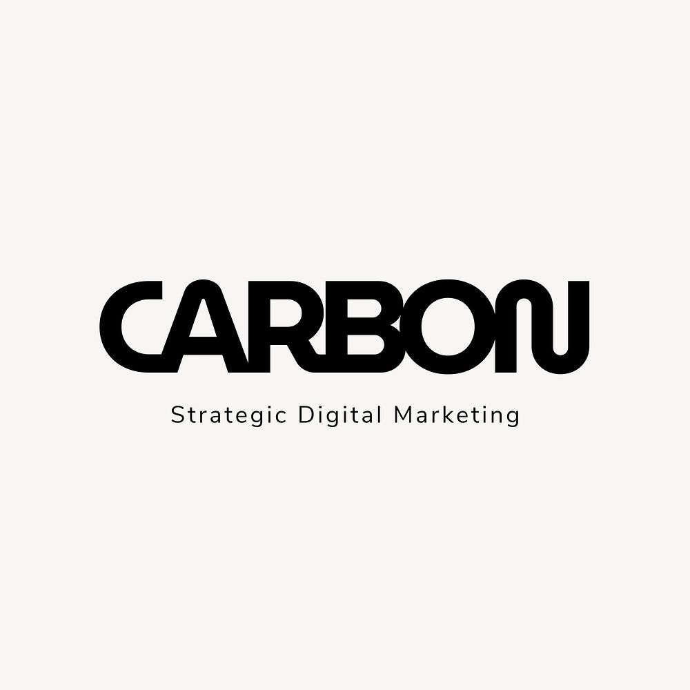 Carbon business logo template, professional corporate identity  psd