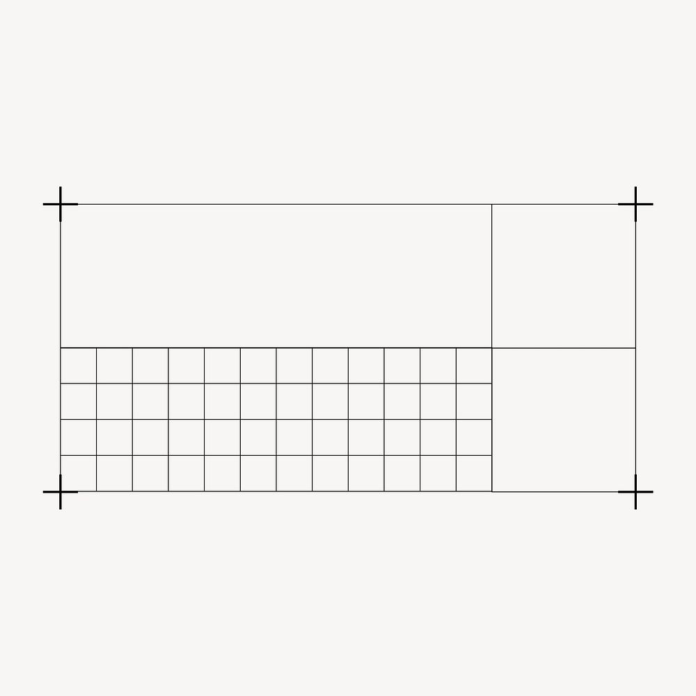 Abstract grid table, geometric graphic vector