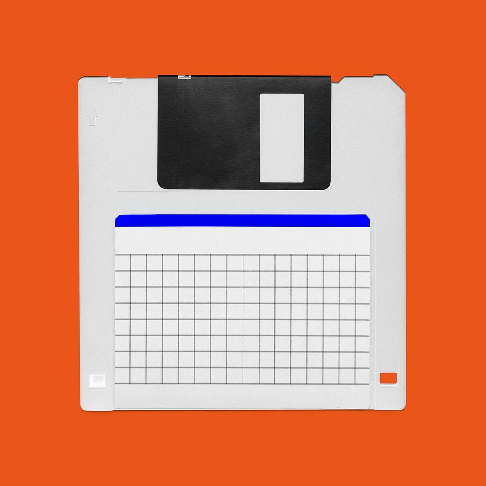 Floppy disk, retro collage element psd