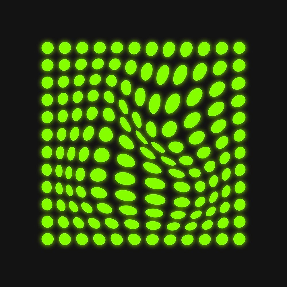 Green distorted square shape vector