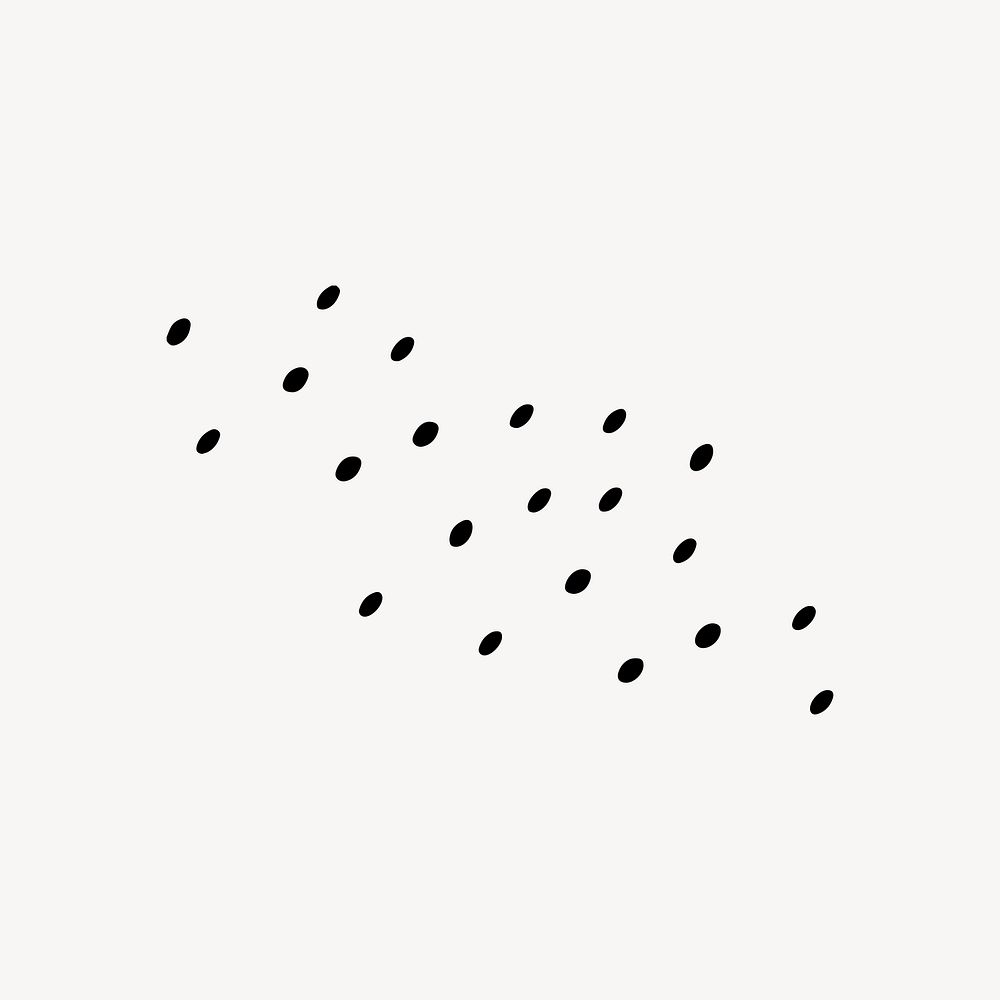 Black dots, doodle graphic element vector