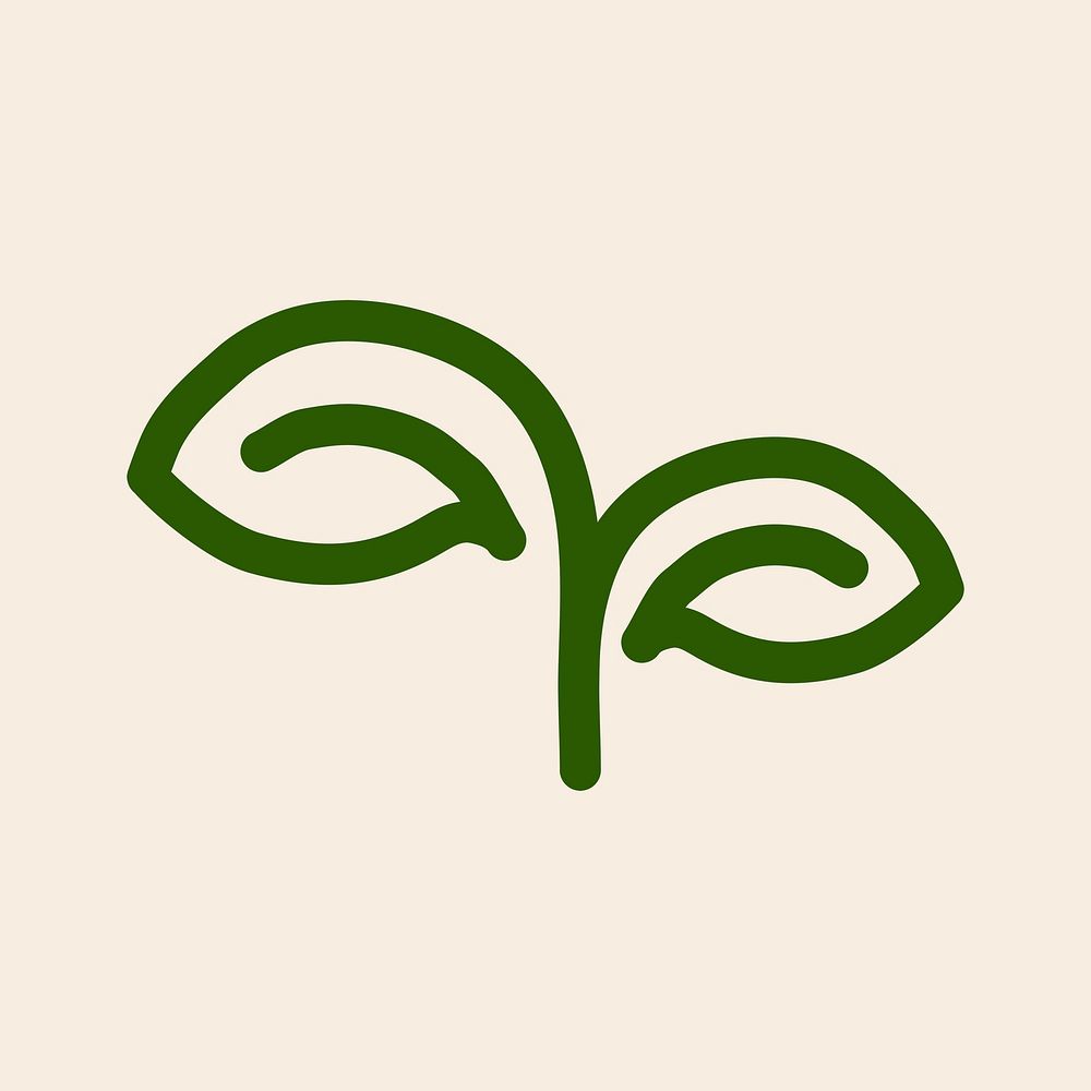 Natural logo element, plant design vector