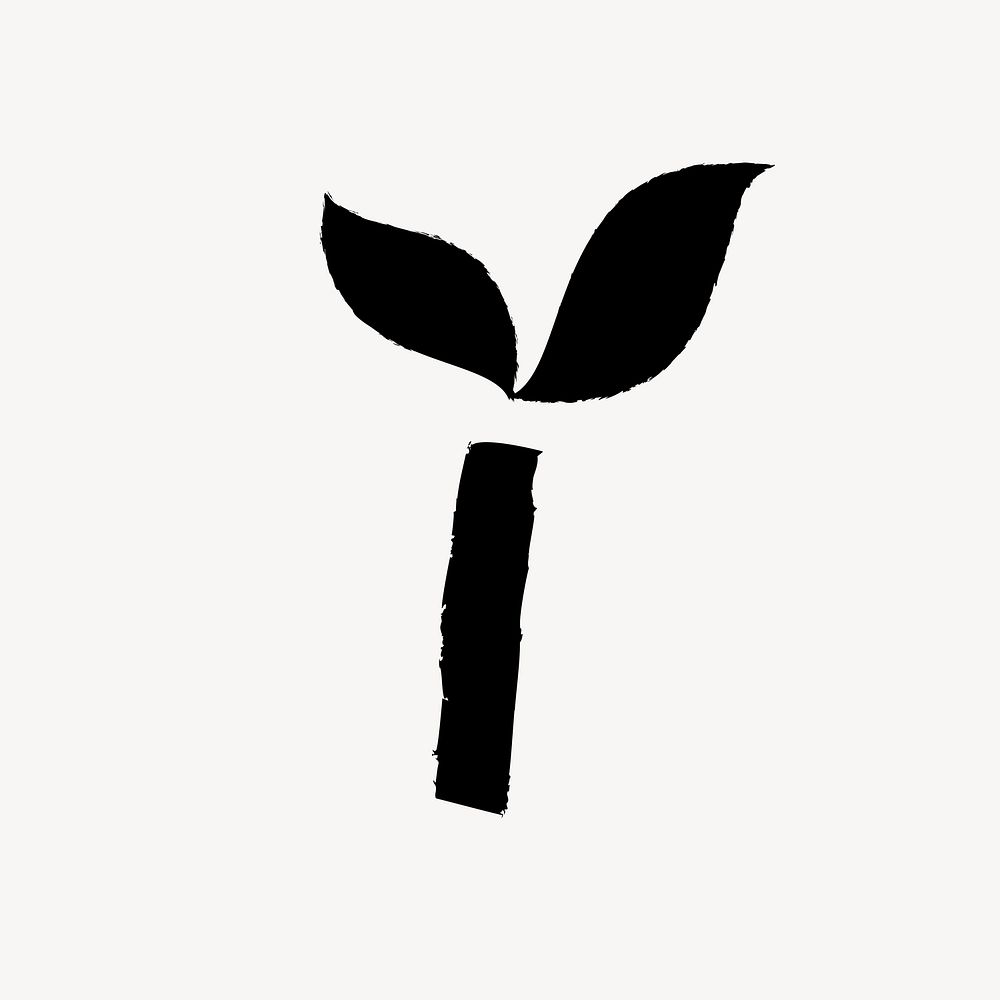 Plant logo element, organic vector