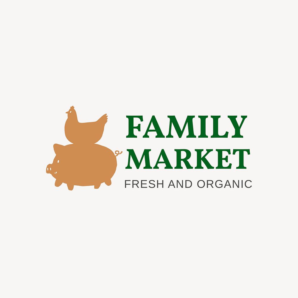 Food & drink business logo template, editable design vector