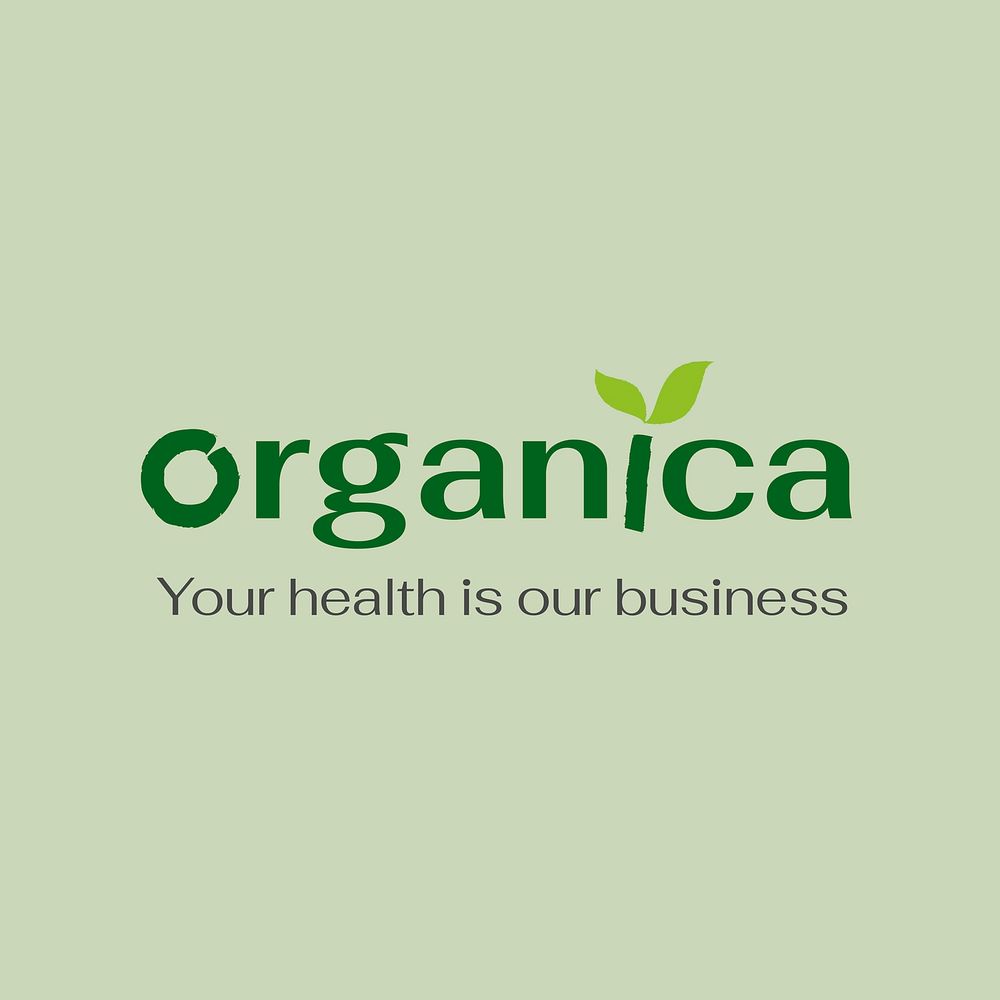 Healthy product business logo template, editable design vector