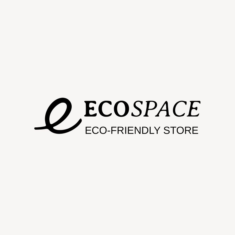 Eco-friendly business logo template, editable design psd