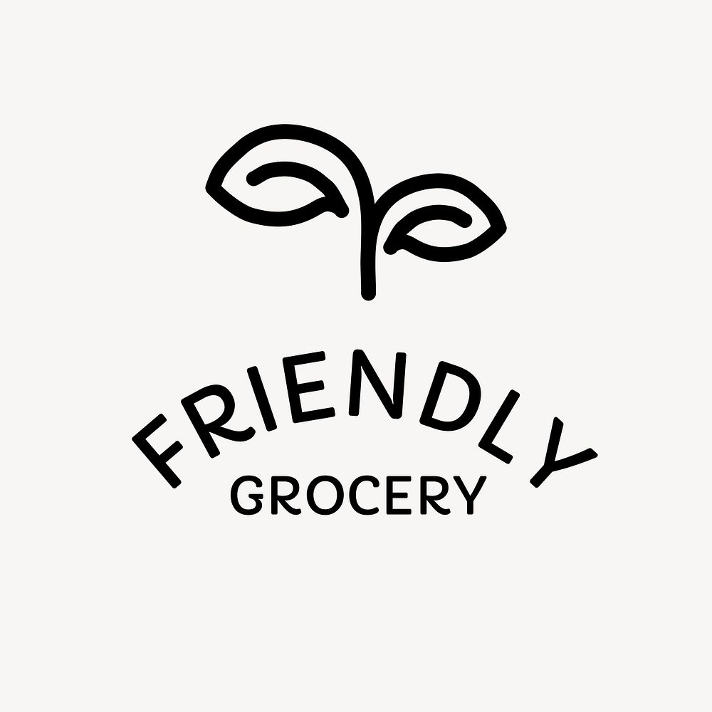 Eco-friendly product business logo template, editable design psd