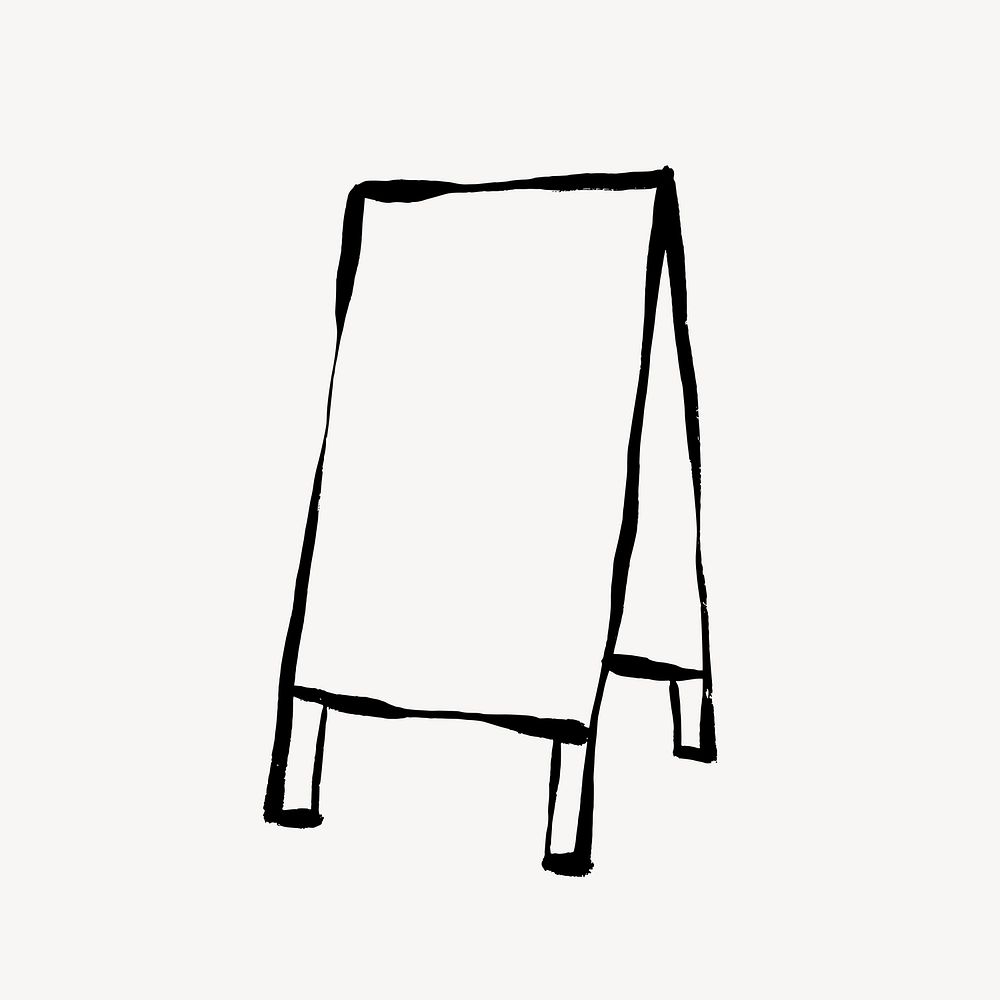 Chalk board sign clipart, drawing illustration vector