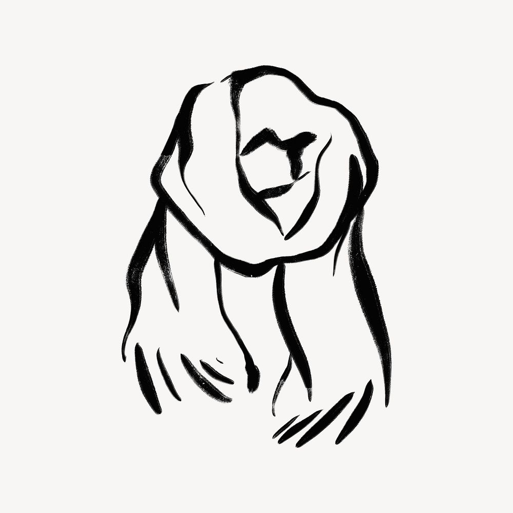 Scarf collage element, drawing illustration | Free Photo - rawpixel