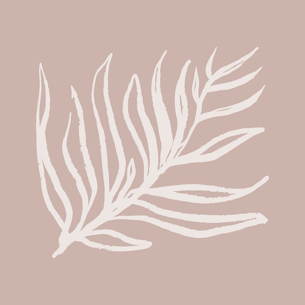 Aesthetic leaf line art, aesthetic botanical  illustration
