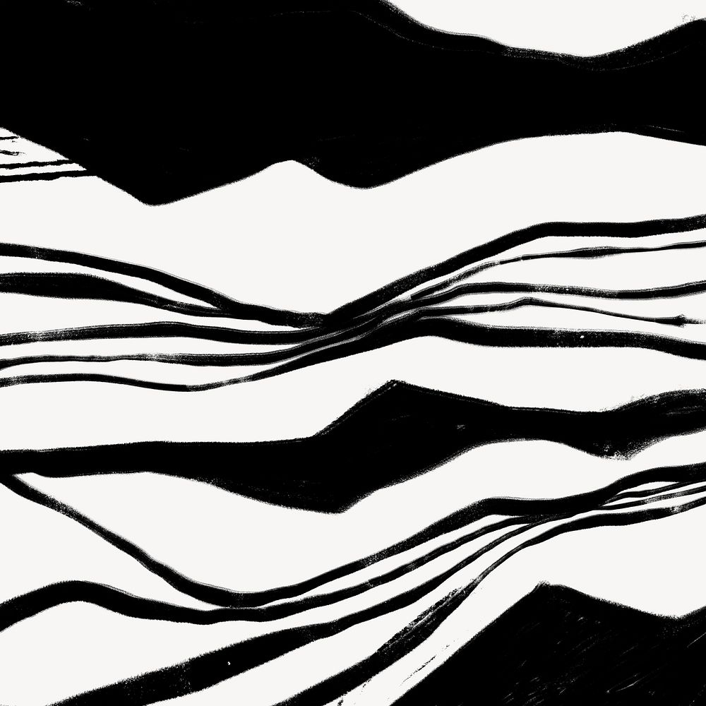 Abstract wave background, black and white design