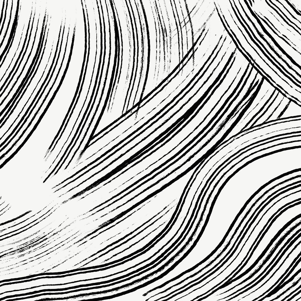 Abstract brush smear background, black and white design