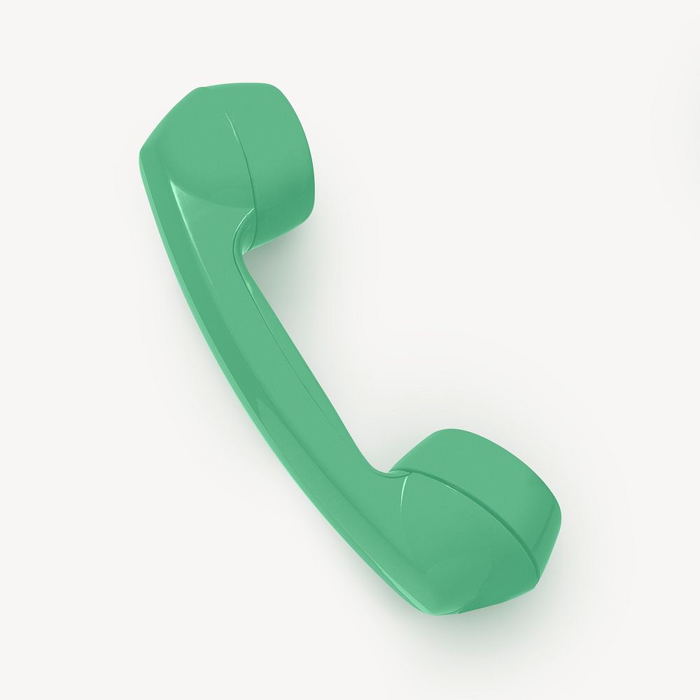 Green retro phone, vintage design