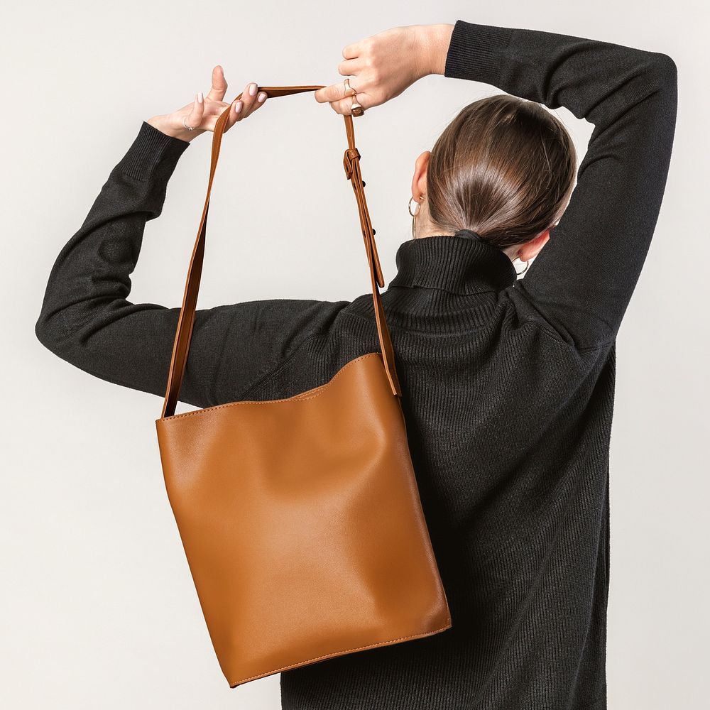 Brown crossbody bag, women's fashion design