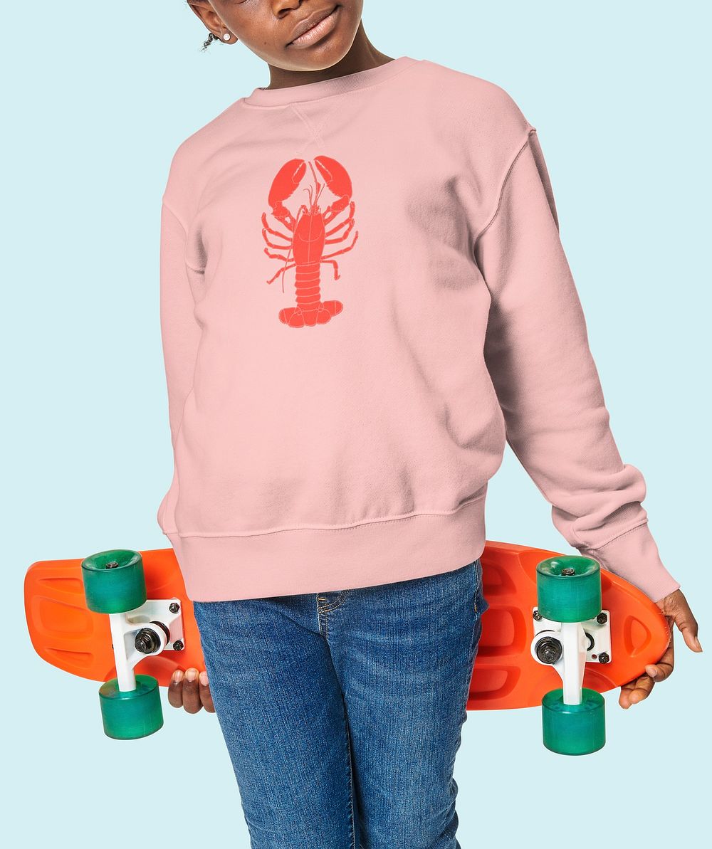 Kid's sweater mockup, fashion editable design psd