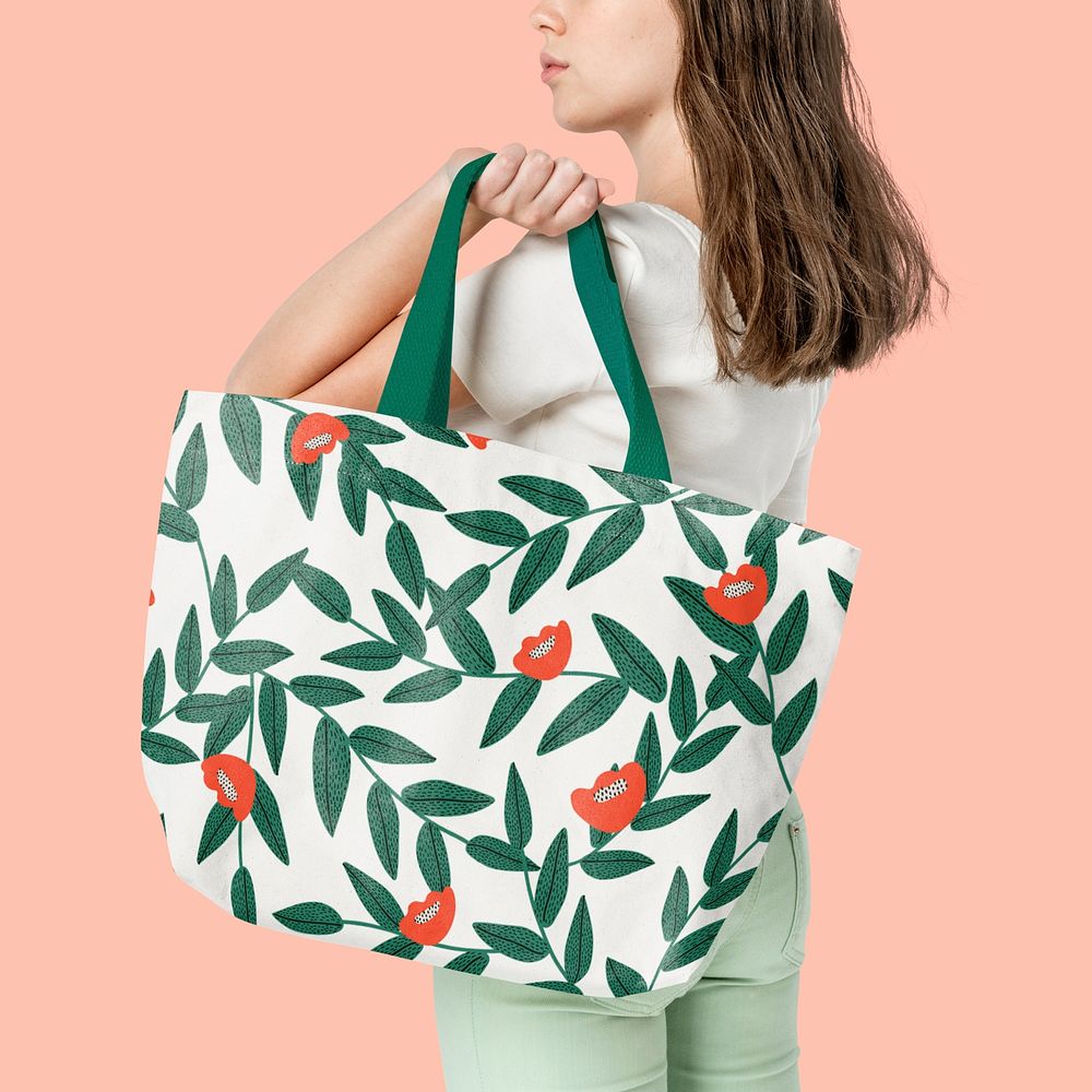 Tote bag mockup, fashionable design  psd