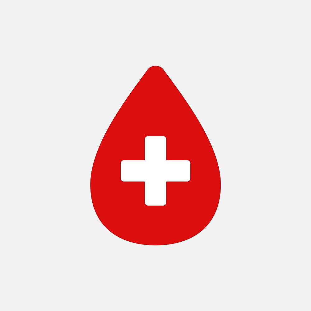 Blood bank medical icon red health symbol illustration