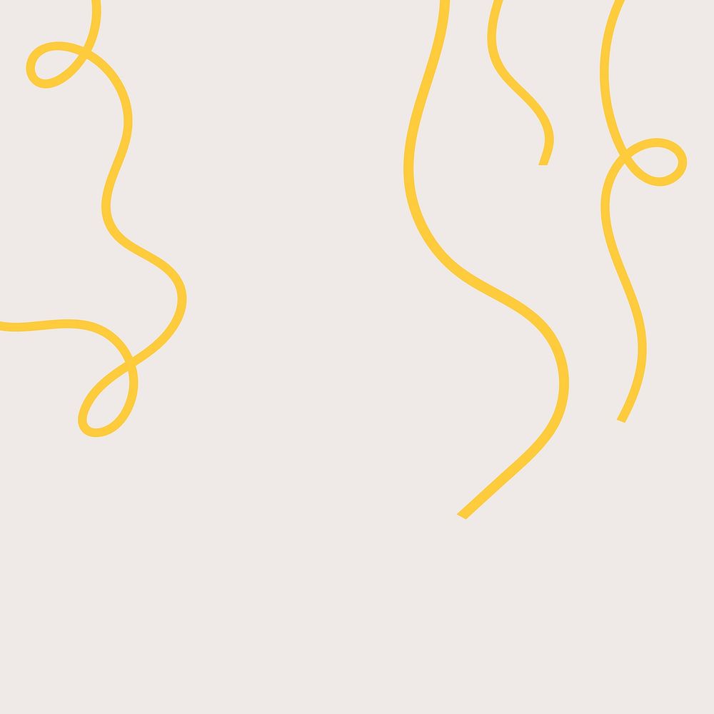Spaghetti food border background in greige doodle style