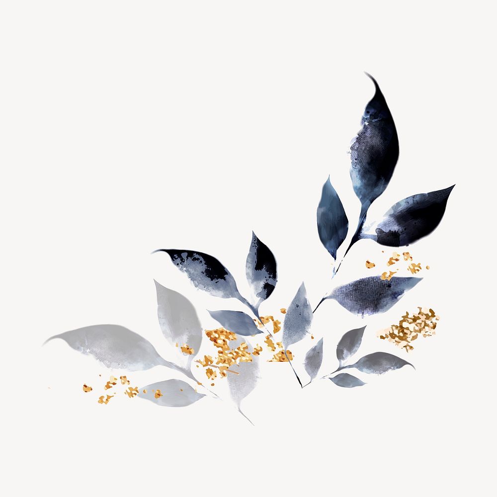 Watercolour leaves illustration background