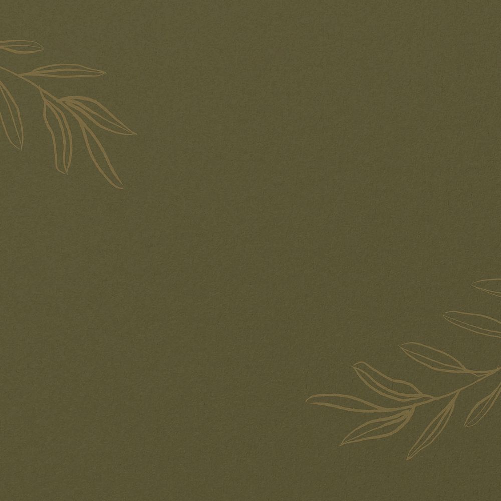 Drawing leaf border background, brown design vector