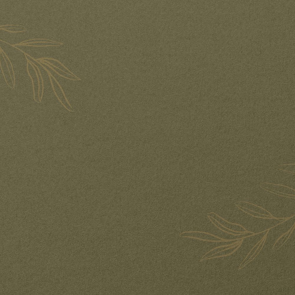 Drawing leaf border background, brown design psd