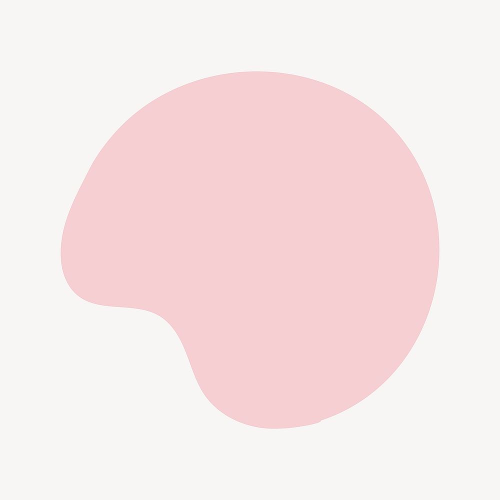 Blob shape collage element, pink design vector