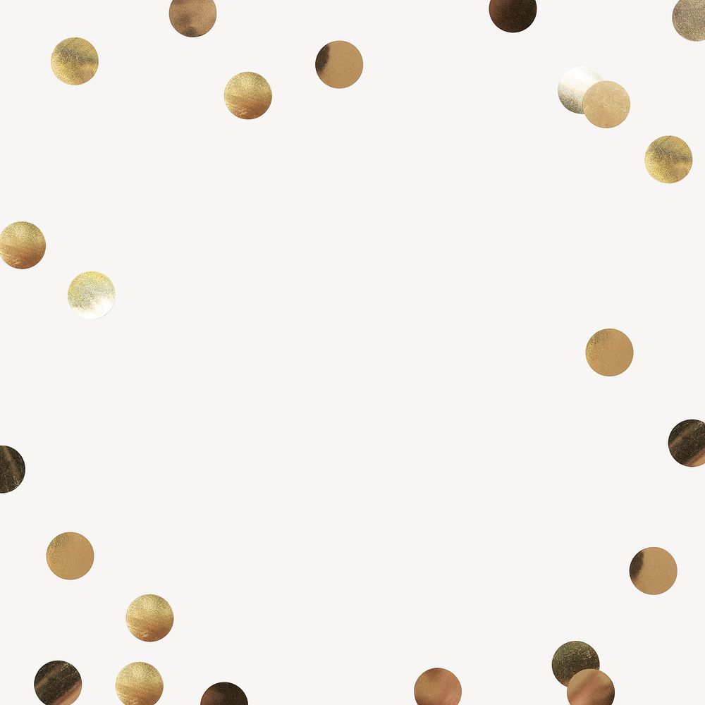 Celebration border background, gold confetti design psd