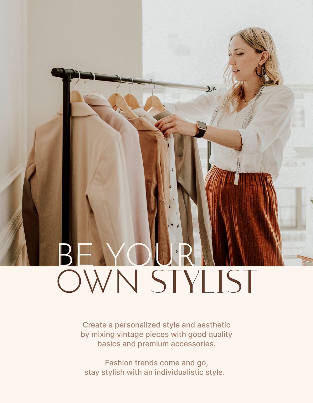 Fashion business flyer editable template, minimal design psd