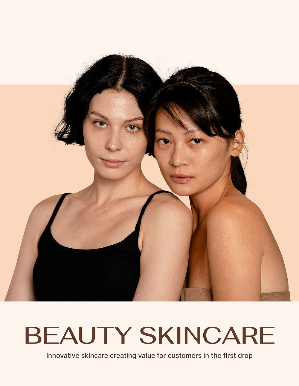 Beauty, skincare flyer editable template, business ad vector