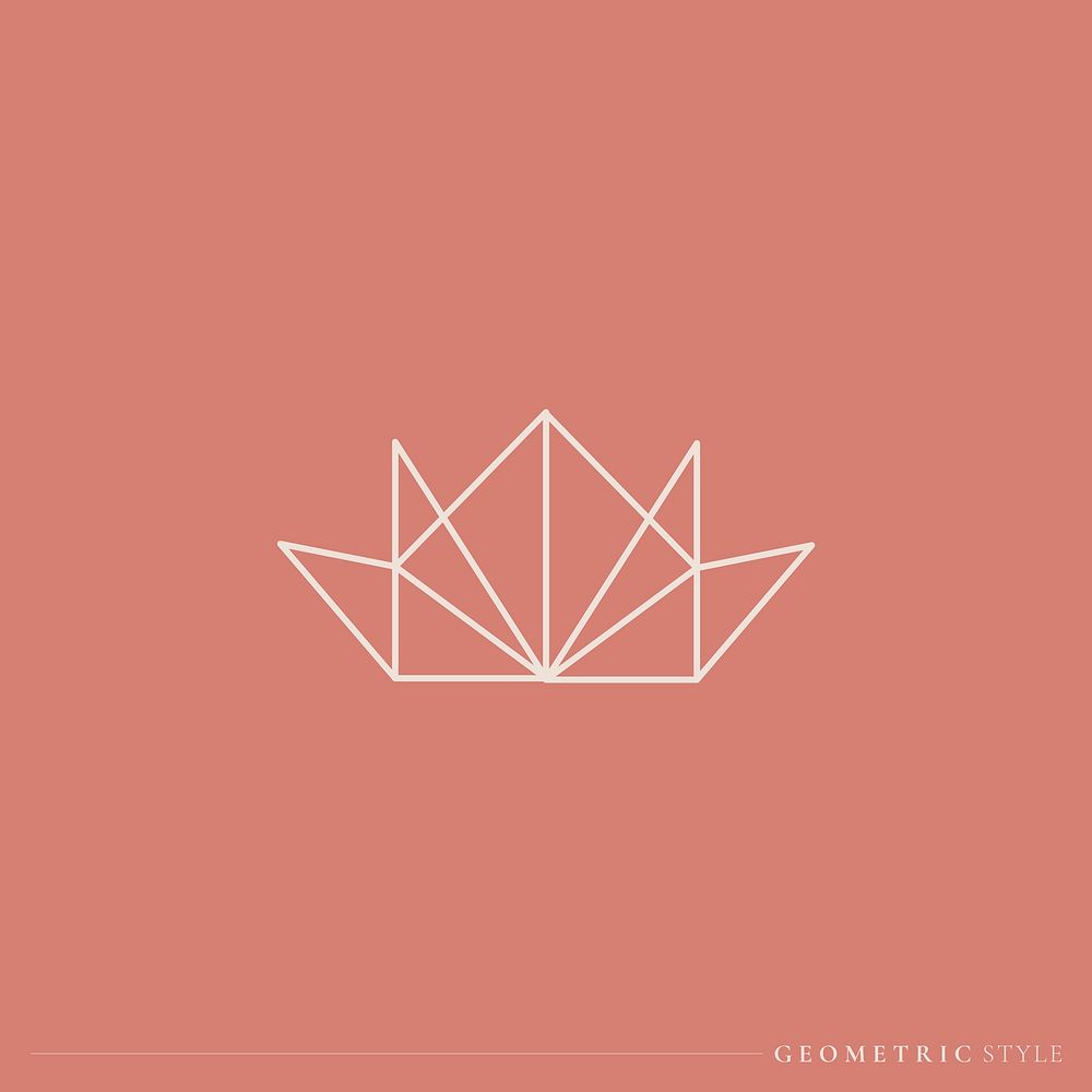 Luxurious geometric crown design vector