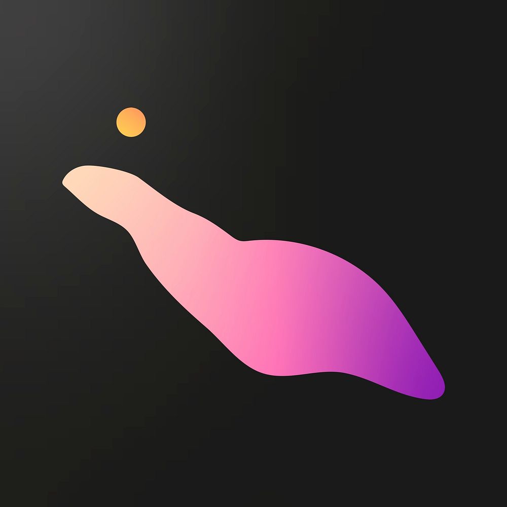 Colorful gradient element with dot