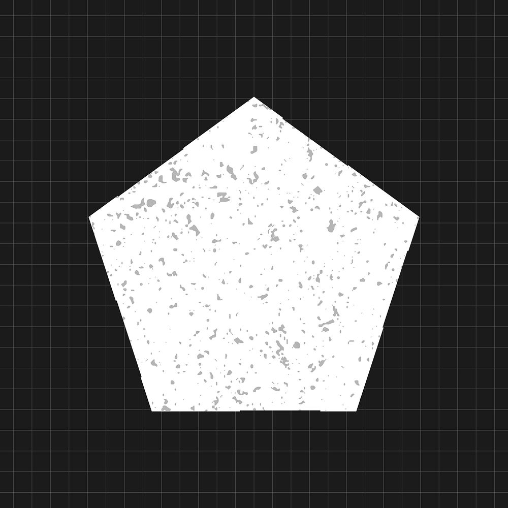 White hexagon shape on a black background vector 