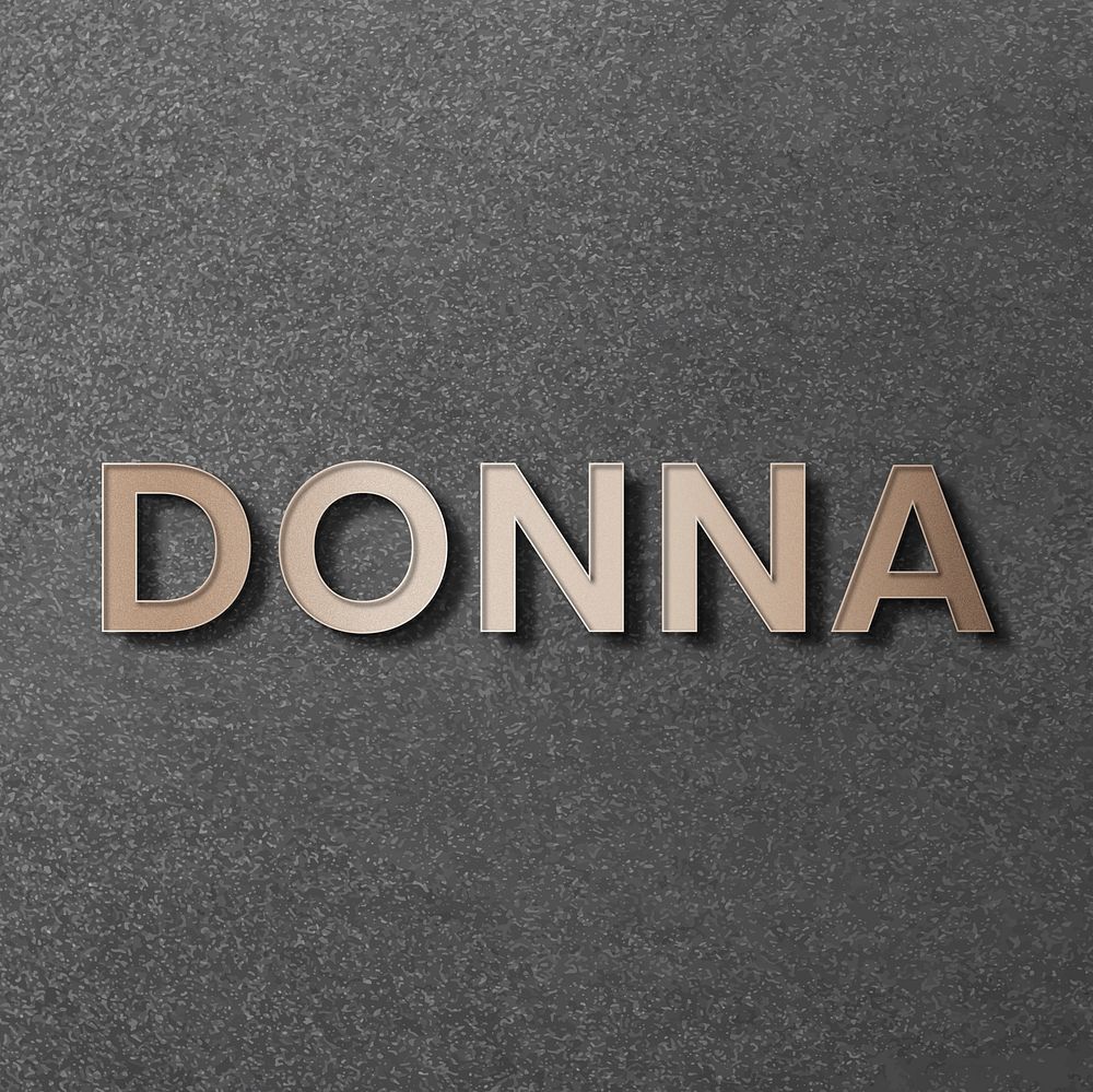 Donna typography in gold design element vector