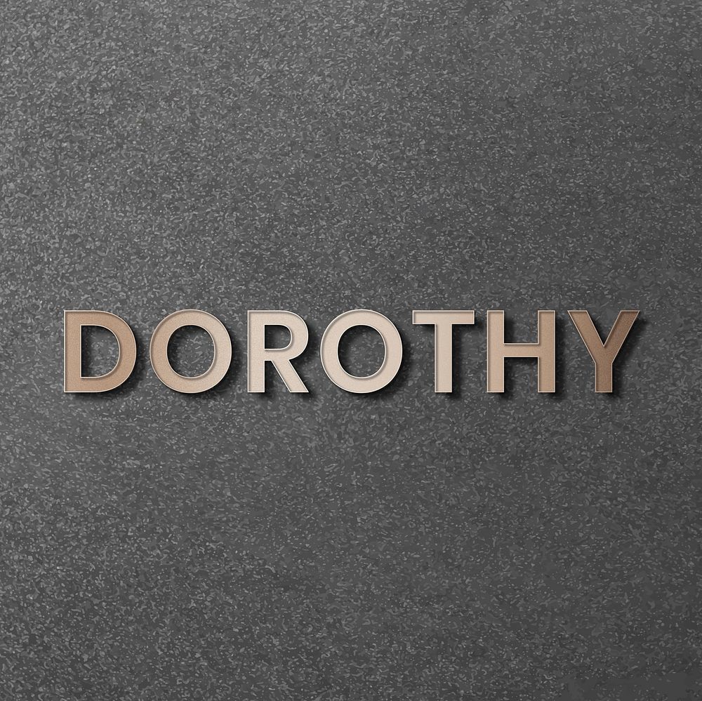 Dorothy typography in gold design element vector